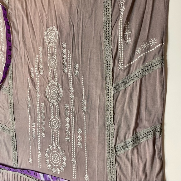 POL| boho dress |butterfly sleeves| tribal |embroidered| SZ Medium - Picture 11 of 15